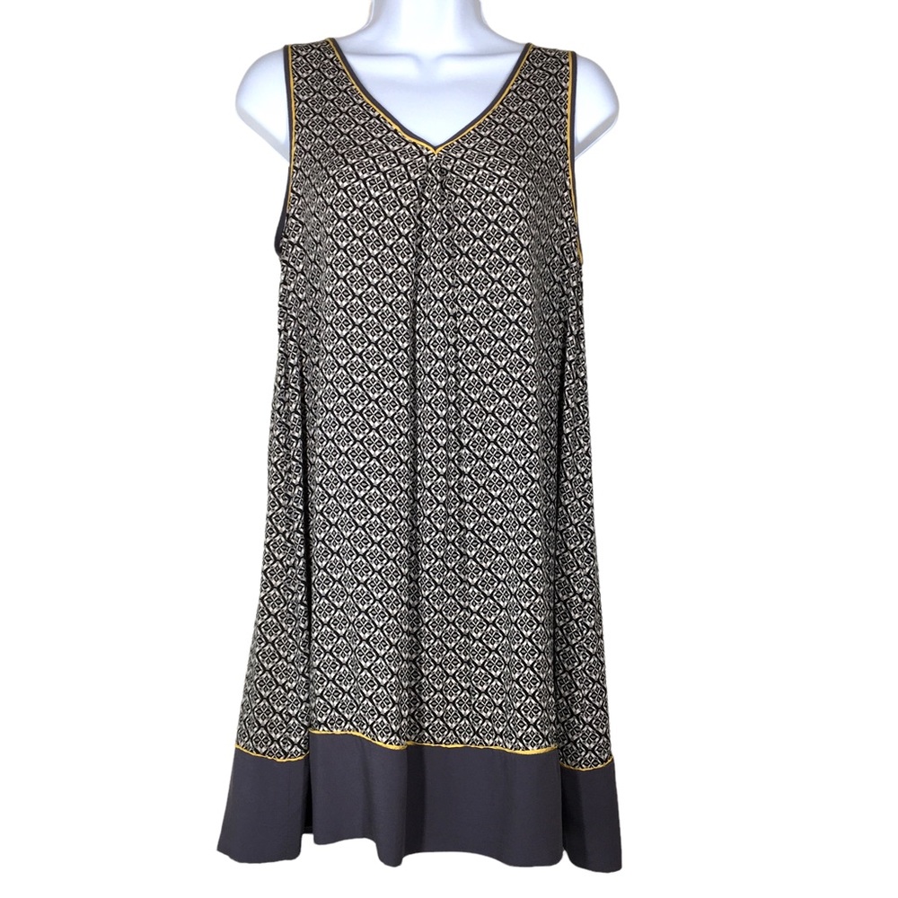 She + Sky | Floral Diamond Pattern Sleeveless Shift Mini Dress